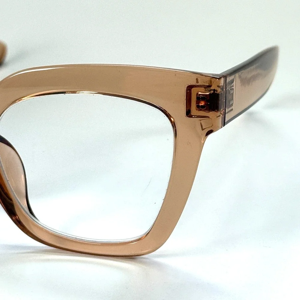Zeelool VFT0269-02 Eyeglasses Frame Only 50-21-140 Champagne Chunky Full Rim